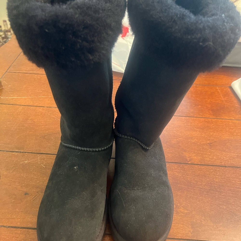 UGG Black Fur-Lined Boots